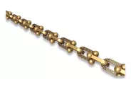 "Tri-Color Solid Gold Chain Necklace" cgcc006