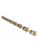 "Tri-Color Solid Gold Chain Necklace" cgcc006