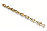 "Tri-Color Solid Gold Chain Necklace" cgcc006