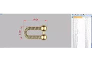 "Tri-Color Solid Gold Chain Necklace" cgcc006