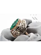 Ring Smaragd Originales Vintage-Roségold aus 14 Karat Vintage Stil vrc017r