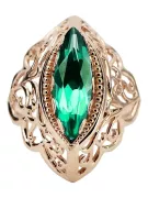 Ring Smaragd Originales Vintage-Roségold aus 14 Karat Vintage Stil vrc017r