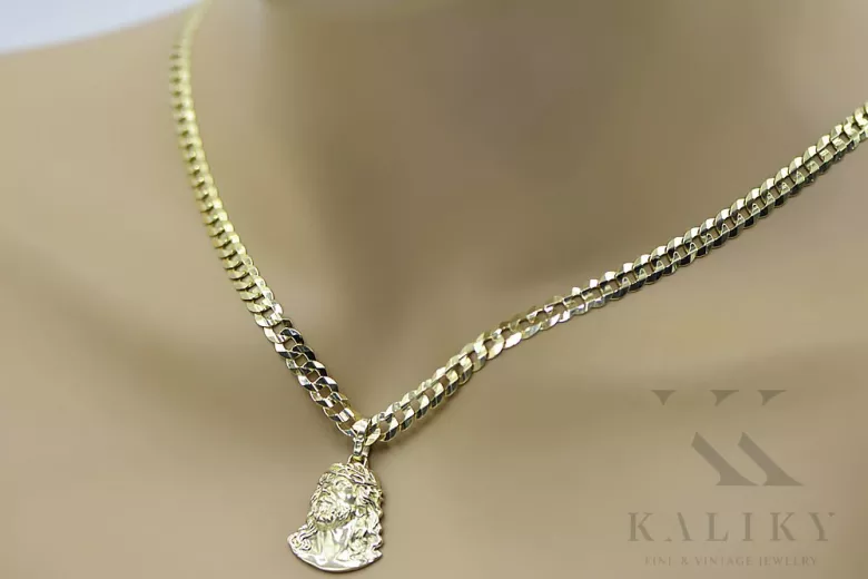 Pendentif icône médaillon Jezus ★ https://zlotychlopak.pl/fr/ ★ Or 585 333 prix bas