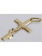 Goldene 14k 585 Orthodoxes Kreuz Anhänger mit Gurmeta Kette oc001y&cc001y