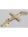 Goldene 14k 585 Orthodoxes Kreuz Anhänger mit Gurmeta Kette oc001y&cc001y