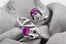 Boucles d’oreilles vintage 925 Silver Amethyst vec092s style soviétique russe