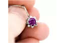 Vintage 925 Silber Amethyst Ohrringe Vec092s Russische Sowjetische Stil