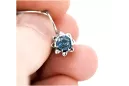 Silber 925 aquamarine Vintage Ohrringe vec092s Russischer Sowjetstil