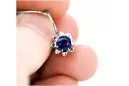 Vintage 925 Silver sapphire earrings vec092s Russian Soviet style