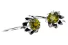 Jahrgang 925 Silber peridot Ohrringe vec092s Russischer Sowjetstil