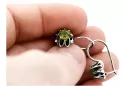 Vintage 925 Silver peridot earrings vec092s Russian Soviet style