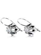 copie de Vintage 925 Boucles d'oreilles en zircon argent vec001s style soviétique russe