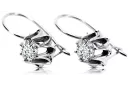 Vintage 925 Silver zircon earrings vec092s Russian Soviet style