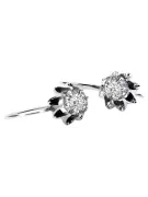 copie de Vintage 925 Boucles d'oreilles en zircon argent vec001s style soviétique russe