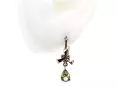 Rose rosa 14k 585 gold peridot Ohrringe vec045 Vintage russischer Sowjetstil