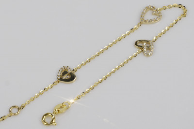 Pulsera de círculo de dama en oro amarillo italiano de 14k cbc004y