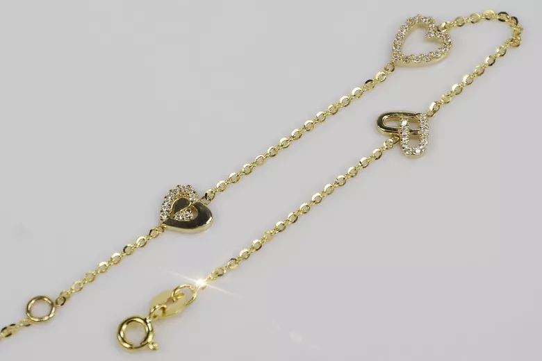 Bracelet ★ en or rose jaune russiangold.com ★ Or 585 333 Prix bas