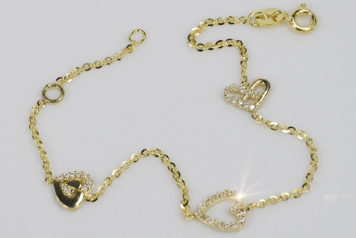 Pulsera de círculo de dama en oro amarillo italiano de 14k cbc004y