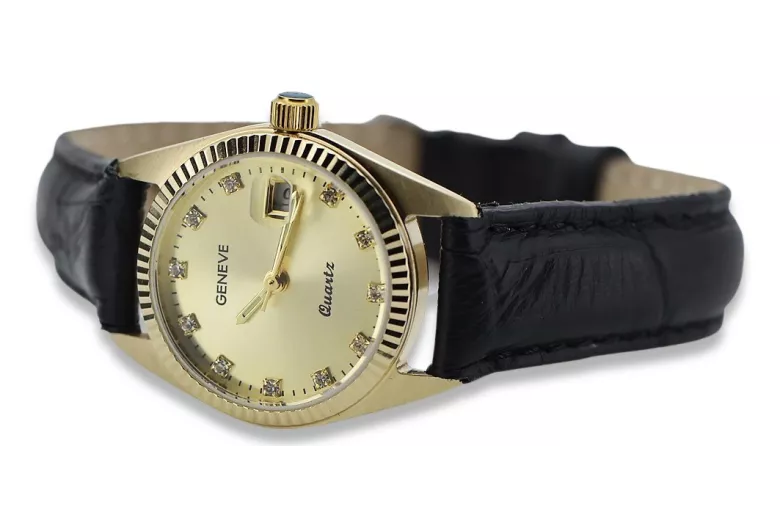 Reloj para hombres de oro Geneve ★ https://zlotychlopak.pl/es/ ★ Pureza de oro 585 333 Precio bajo!