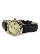 Gold men's watch Geneve ★ zlotychlopak.pl ★ Gold purity 585 333 Low Price!