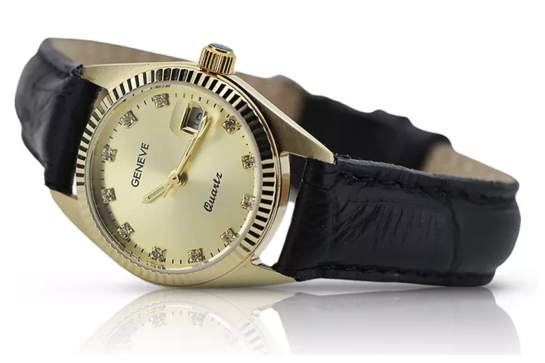 Reloj para hombres de oro Geneve ★ https://zlotychlopak.pl/es/ ★ Pureza de oro 585 333 Precio bajo!