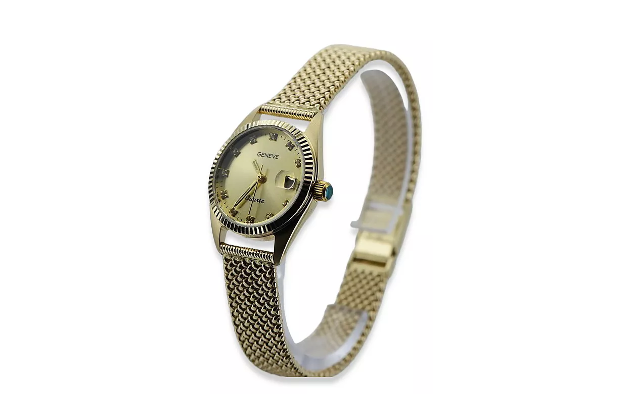 Reloj para hombres de oro Geneve ★ https://zlotychlopak.pl/es/ ★ Pureza de oro 585 333 Precio bajo!