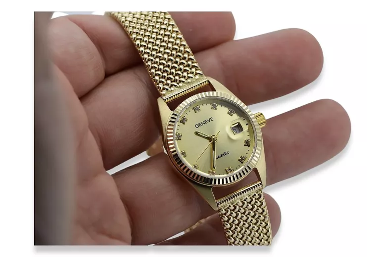 Montre hommes d'or Geneve ★ https://zlotychlopak.pl/fr/ ★ Pureté d'or 585 333 Low Price!