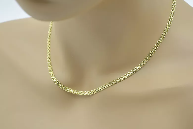 Italienische Gelbgoldkette 14 Karat 45cm 3,50mm 3m cc095y