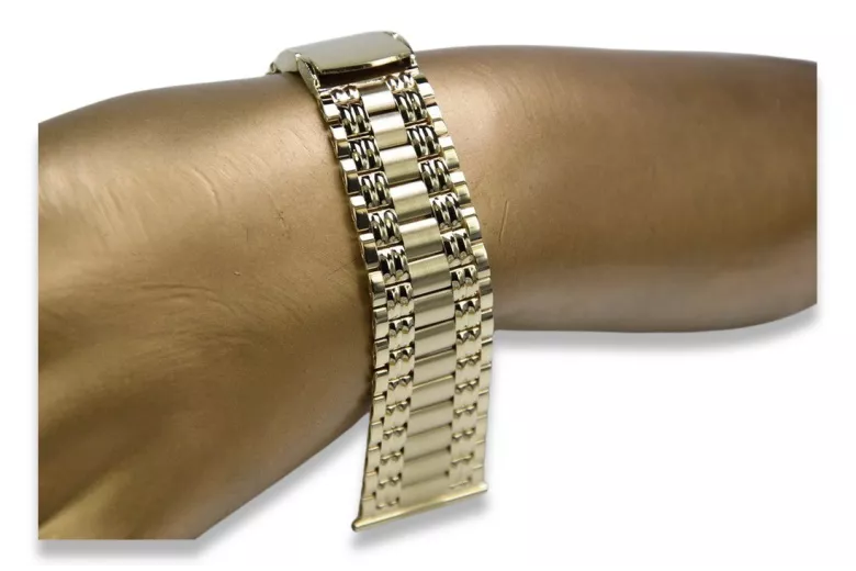 Złota bransoleta 14k 585 do zegarka Apple Watch Allpe&mbw012y