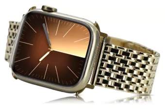 Bratara Apple Watch din aur galben de 14k Allpe&mbw012y