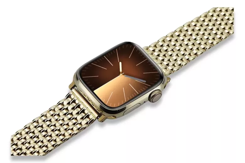 Yellow 14k gold Apple Watch bracelet Allpe&mbw012y