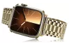 Yellow 14k gold man's Apple watch bracelet mbw012apple