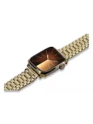 Yellow 14k gold man's Apple watch bracelet mbw012apple