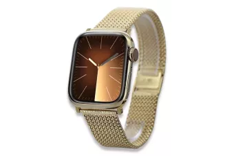 Amarillo de oro de 14k hombre de Apple reloj pulsera mbw014apple