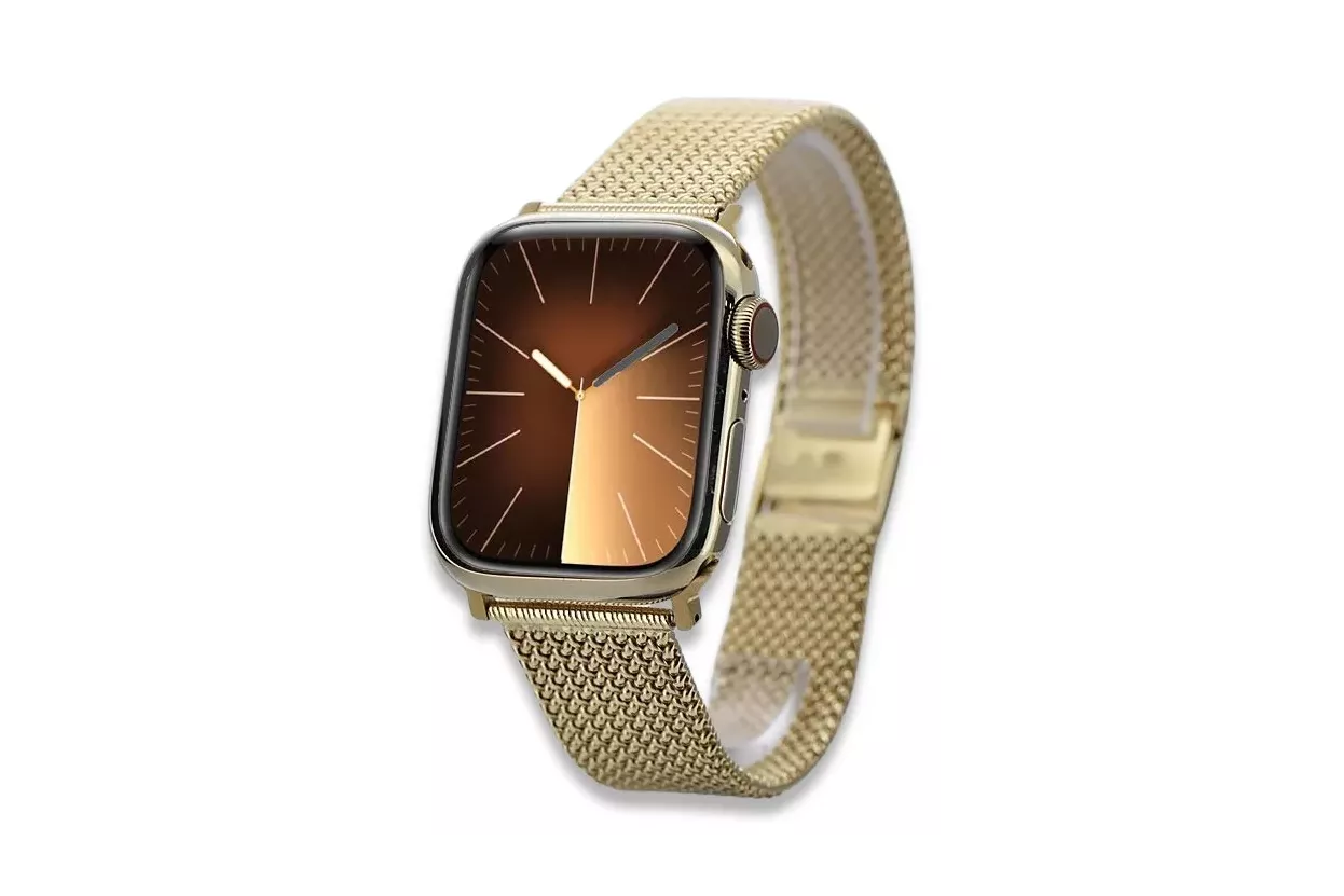 Gelb 14k Gold Mann Apfel Armband mbw014apple