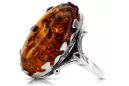 Russische Rose Sowjetrosa UdSSR rot 585 583 gold amber ring vrab052