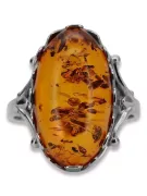 Russian rose Soviet pink USSR red 585 583 gold amber ring vrab052