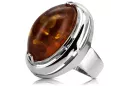 Rose russe rose soviétique rouge 585 583 or amber ring vrab004