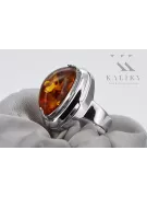 Rose russe rose soviétique rouge 585 583 or amber ring vrab004