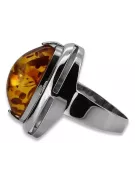 Rose russe rose soviétique rouge 585 583 or amber ring vrab004