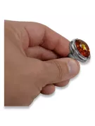 Russian rose Soviet pink USSR red 585 583 gold amber ring vrab004