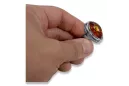 Russische Rose Sowjetrosa UdSSR rot 585 583 gold amber ring vrab004