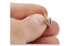 Rose rosa 14k 585 gold Vintage Blatt Ohrringe ven170