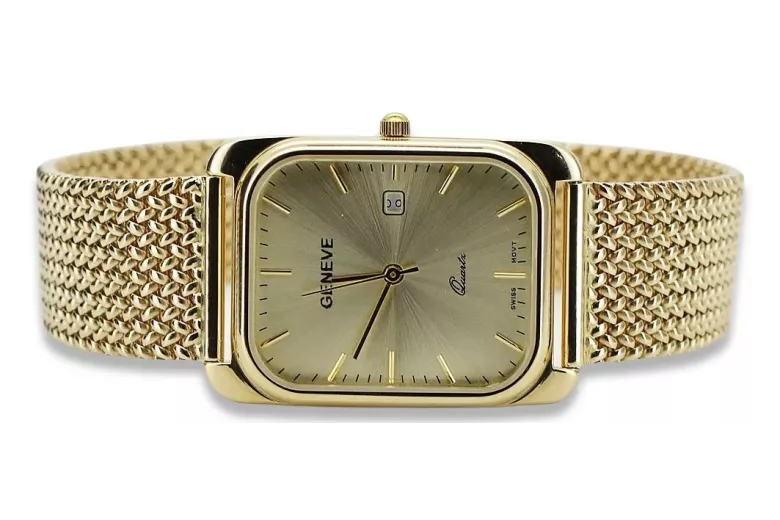 Montre hommes d'or Geneve ★ https://zlotychlopak.pl/fr/ ★ Pureté d'or 585 333 Low Price!