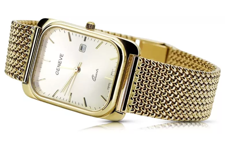 Reloj para hombres de oro Geneve ★ https://zlotychlopak.pl/es/ ★ Pureza de oro 585 333 Precio bajo!