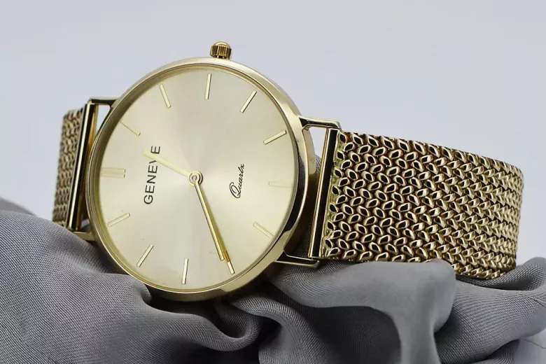 Montre hommes d'or Geneve ★ https://zlotychlopak.pl/fr/ ★ Pureté d'or 585 333 Low Price!