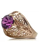 Russe rose soviétique 14k 585 or Alexandrite Ruby Emerald Sapphire Zircon ring vrc189