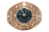 Rose 14k rosa Gold 585 Aquamarin Ring vrc026 Jahr