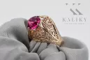 Russian Soviet rose 14k 585 gold Alexandrite Ruby Emerald Sapphire Zircon ring  vrc189