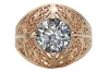 kopie von Rose 14k rosa Gold 585 Zirkonring vrc130 Jahrgang